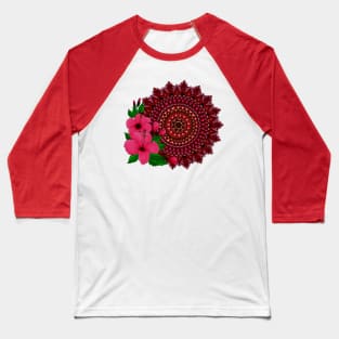 Hibiscus mandala Baseball T-Shirt